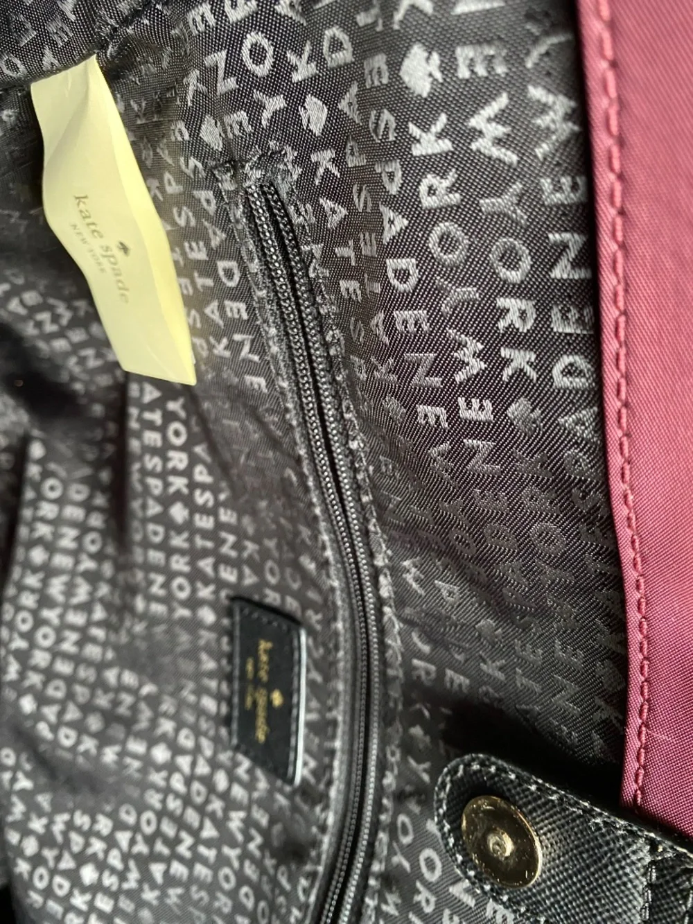 Kate Spade Wilson Road Alyse Satchel in Deep Plum Nylon